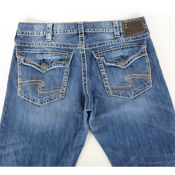 mens silver jeans zac flap